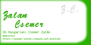 zalan csemer business card
